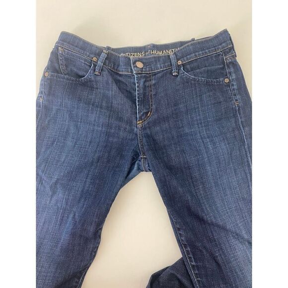 Citizens of Humanity Dani Cropped Straight Leg Jeans Blue - Size 30 (with darts) - Picture 15 of 15